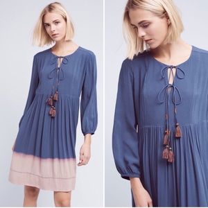 Anthropologie Dip Dye Peasant Dress